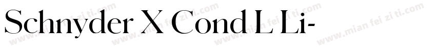 Schnyder X Cond L Li字体转换